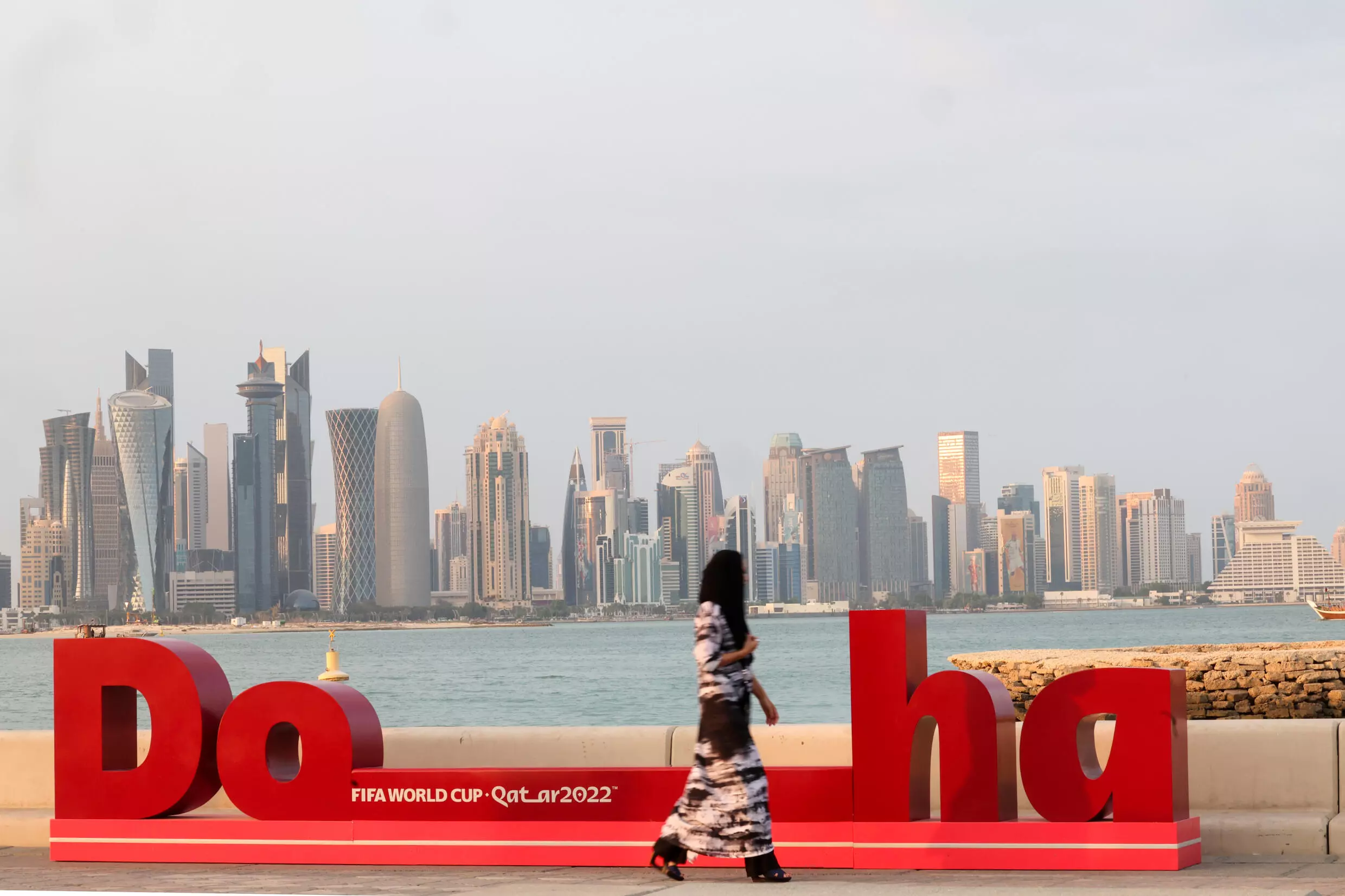 Thủ đô Doha trong quá trình chuẩn bị cho World Cup. Ảnh: AFP