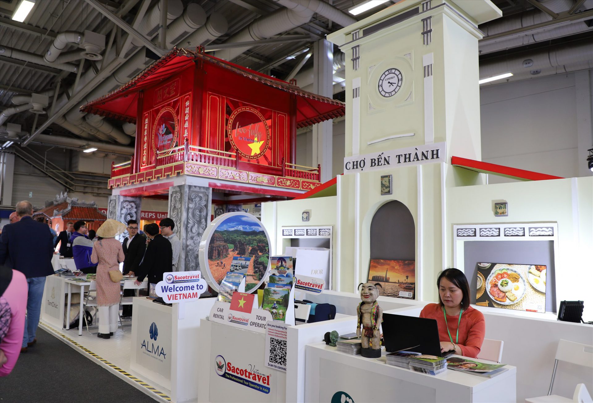 Ngành du lịch Việt Nam quảng bá tại Hội chợ Du lịch Quốc tế ITB Berlin 2023 đầu tháng 3. Ảnh: TITC
